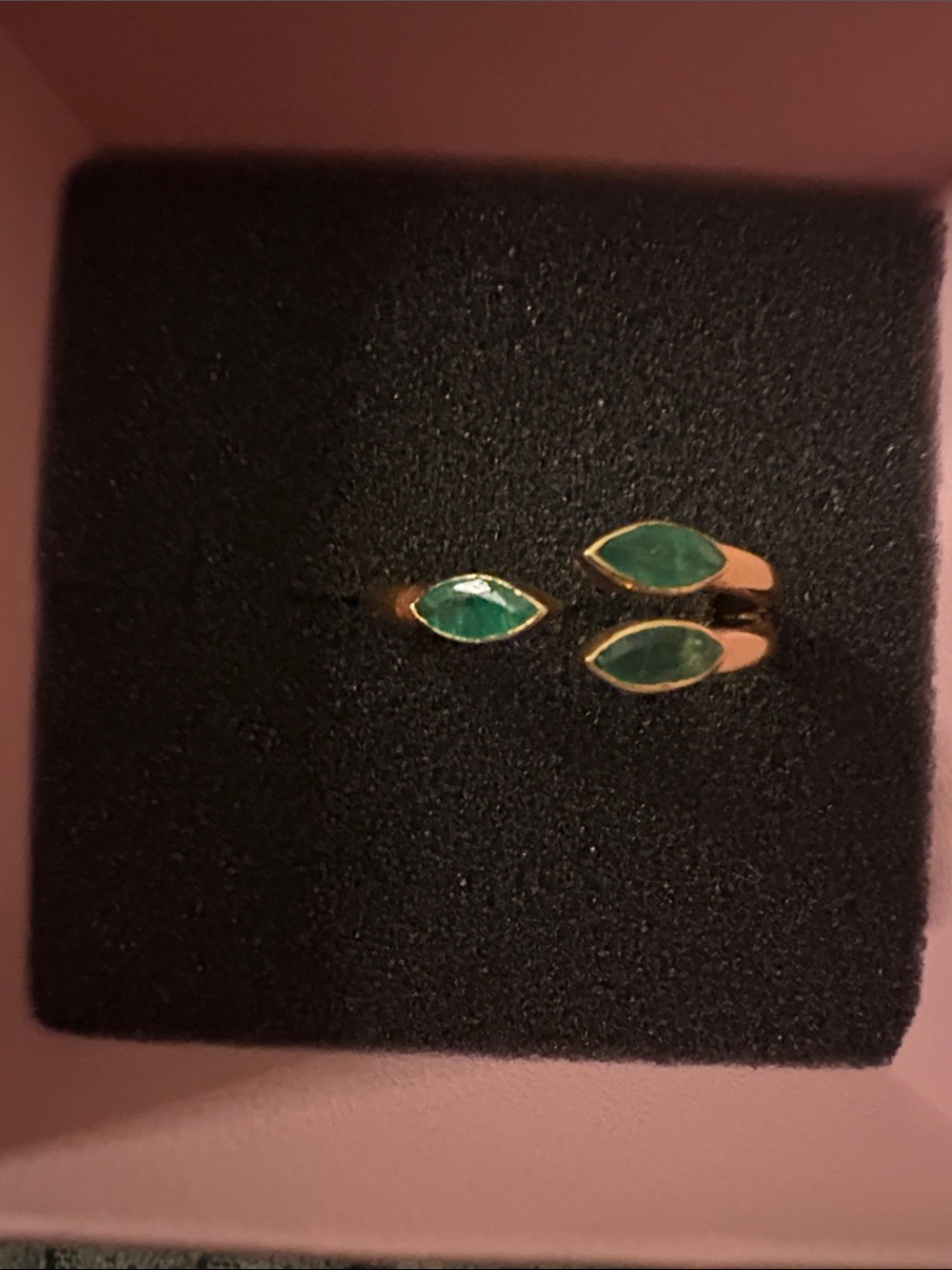 14k emerald marquise ring 7.25